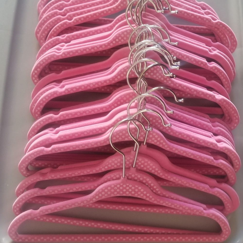 Toddler girl velvet hangers set
